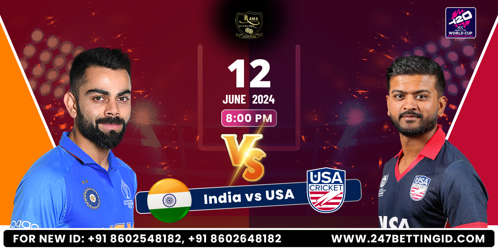 USA vs India: T20 World Cup - Today's Match Prediction - 247bettingid.com